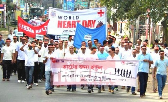 Assam Rifles organized rally on World Heart Day